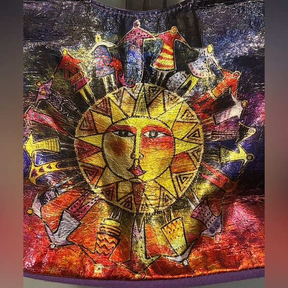 Laurel Burch Harmony Under Sun Foiled Small Scoop Tote - Picture 5 of 9